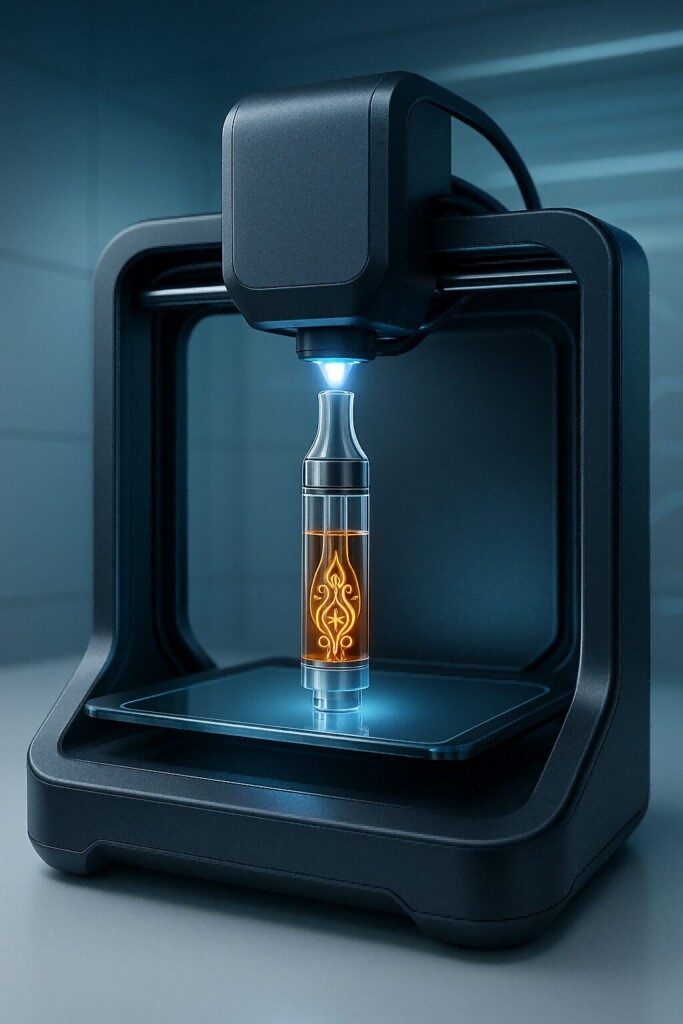 Printed cigarette oil atomizers of the futureE-liquid flavor concentrate