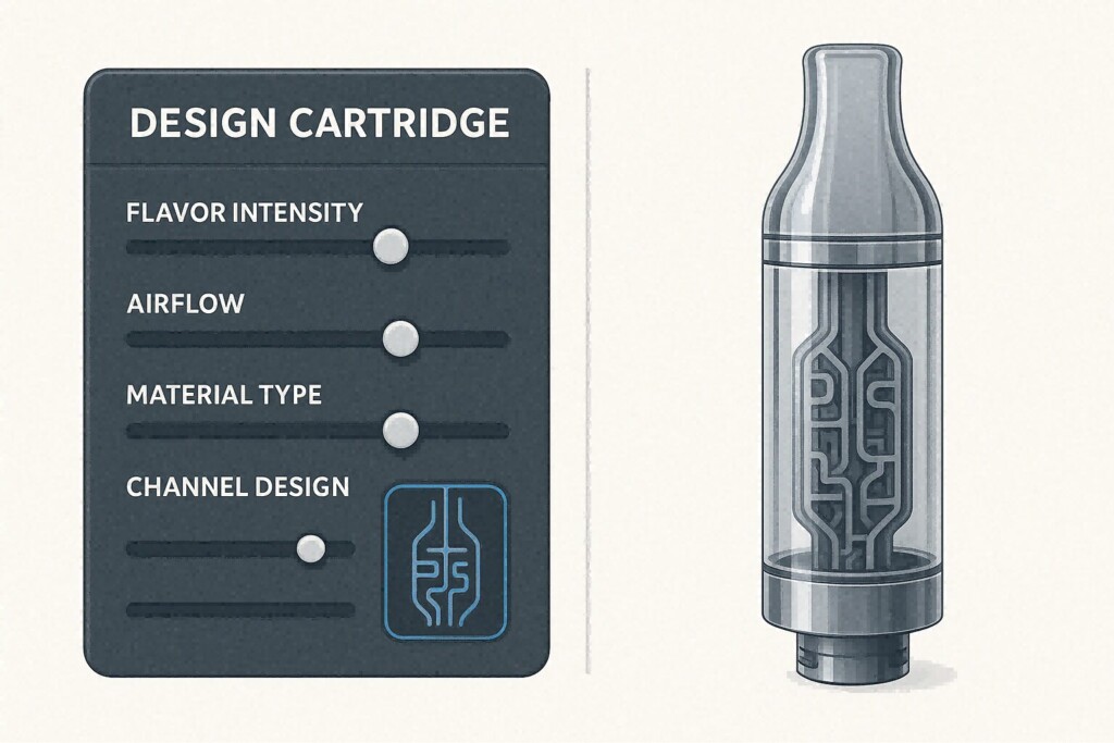 Digital e-liquid design and 3D printing display E-liquid flavor concentrate