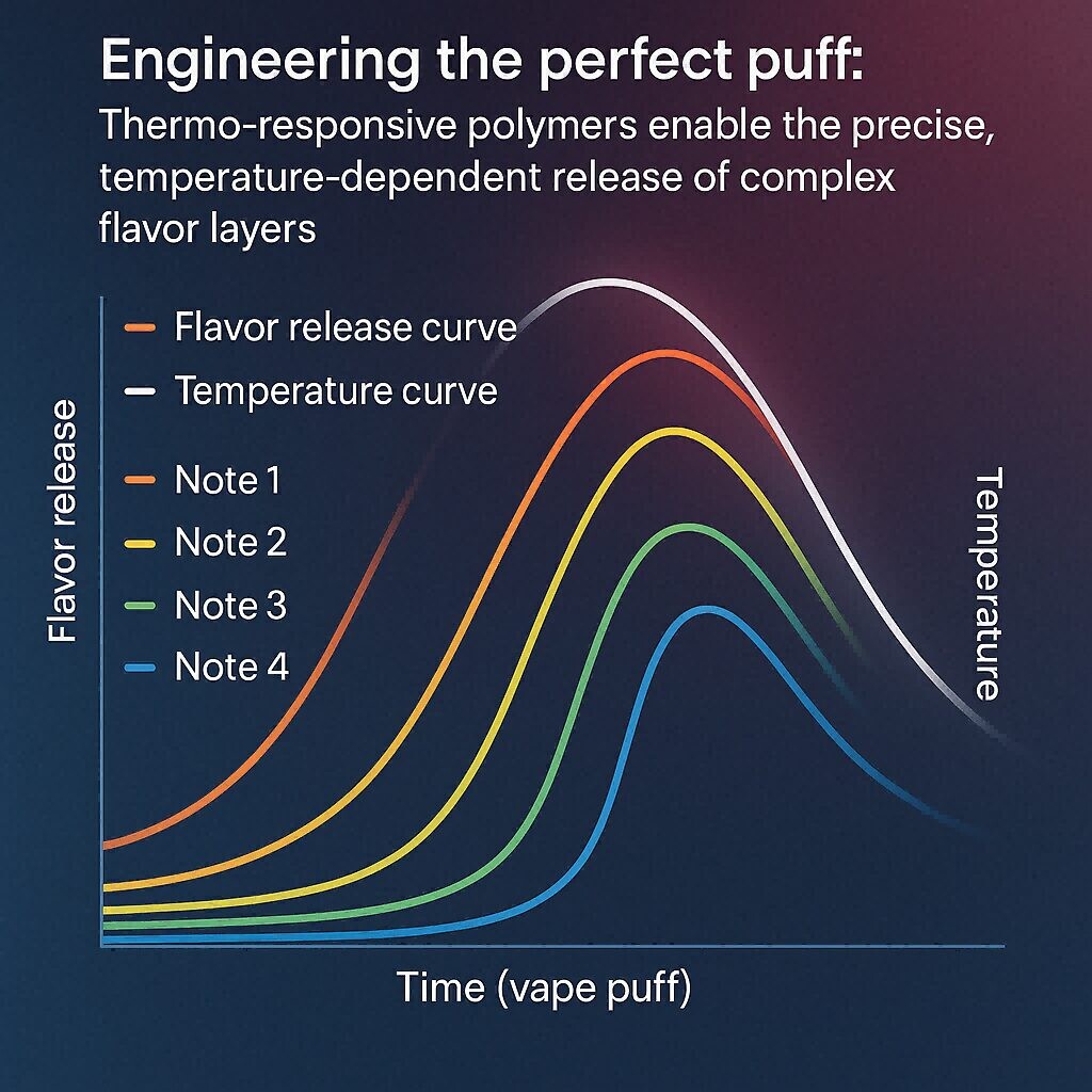 Temperature and flavor release curve Flavor Concentrates for E-Liquids