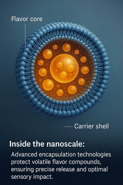 Nano flavor capsule structure diagram Flavor Concentrates for E-Liquids