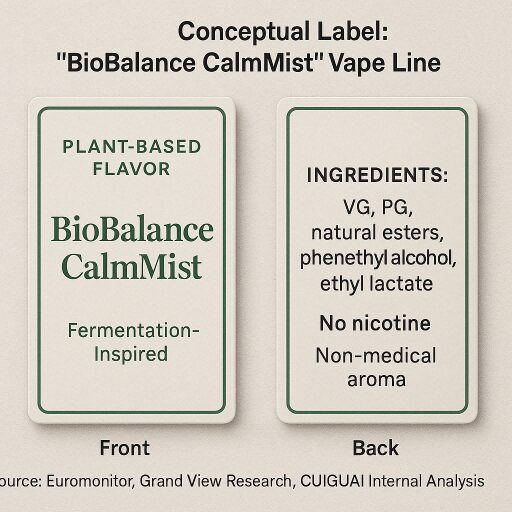  Conceptual Label: “BioBalance CalmMist” Vape Line Flavor Concentrates for E-Liquids 