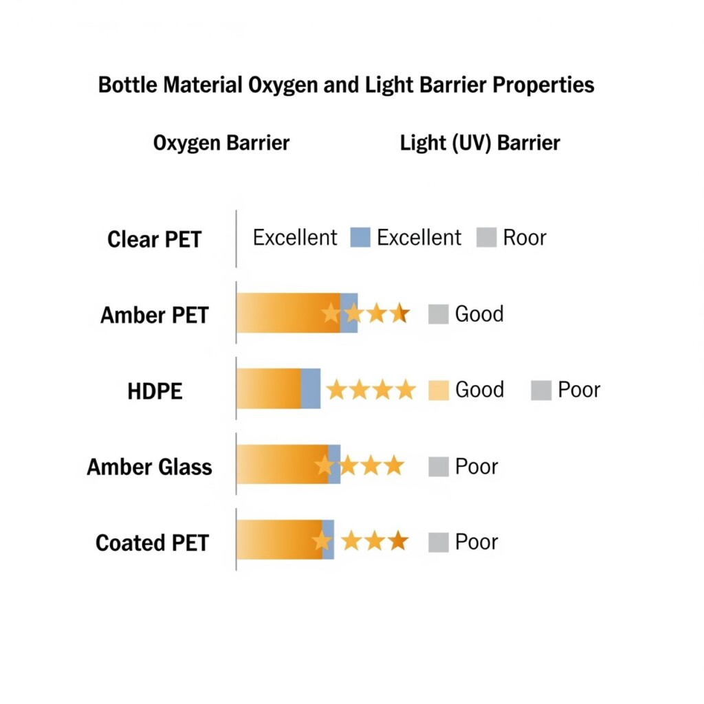 Barrier performance chart of bottle materials Flavor Concentrates for E-Liquids+E-liquid flavors+CUIGUAI Flavor