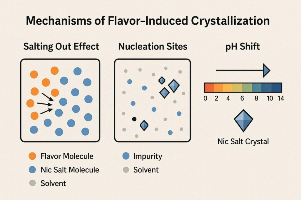 Illustrated explanation of the flavor-induced crystallization mechanism Flavor Concentrates for E-Liquids+E-liquid flavors CUIGUAI Flavor
