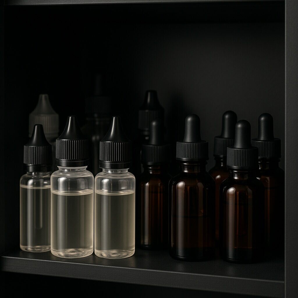 E-liquid bottles arranged neatly Flavor Concentrates for E-Liquids+E-liquid flavors CUIGUAI Flavor