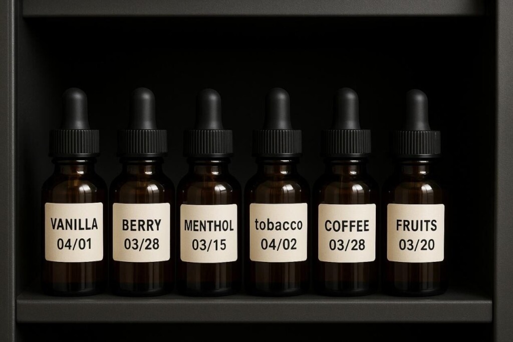 Orange bottles arranged in a pattern Flavor Concentrates for E-Liquids+E-liquid flavors CUIGUAI Flavor