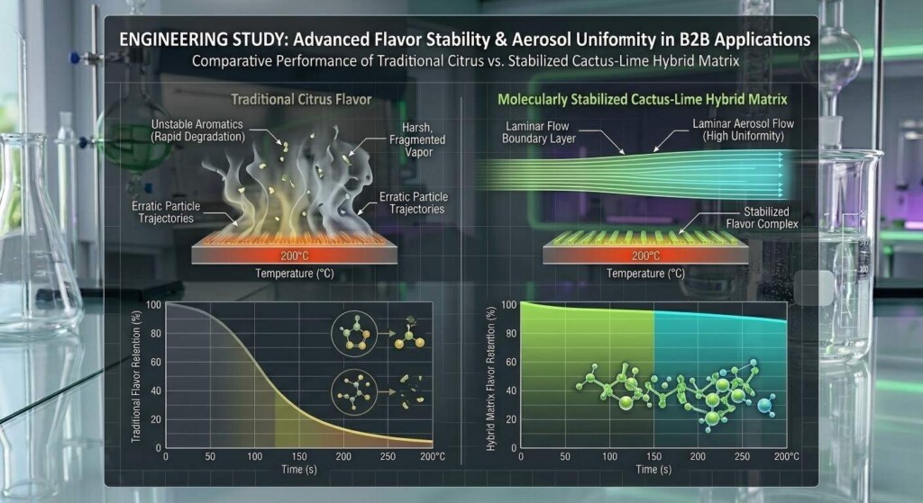 A technical look at our superior flavor stabilization technology, demonstrating thermal performance and consistent aerosol flow for high-end applications.
