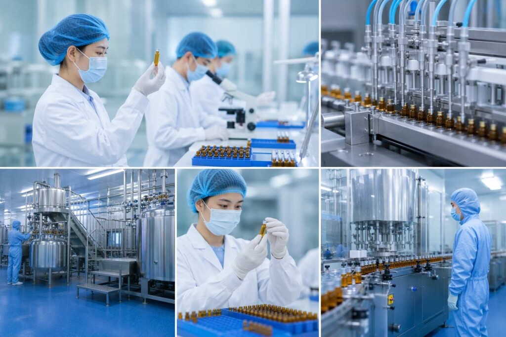 Cuiguai Flavor's GMP-certified manufacturing facility producing ISO22000-certified ultra-concentrated flavor shot e-liquid additives — with VG/PG compatibility testing, color stability evaluation, and full FIDO documentation for B2B and consumer-facing applications globally.