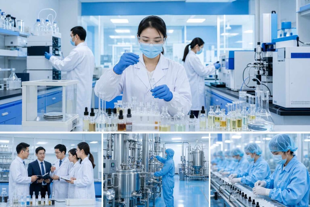 Cuiguai Flavor's GMP-certified R&D facility developing evidence-based, demographically calibrated e-liquid flavor concentrates — including female-targeted menthol optimization and floral/botanical premium profiles — with full ISO22000 certification and FIDO documentation for global B2B customers.