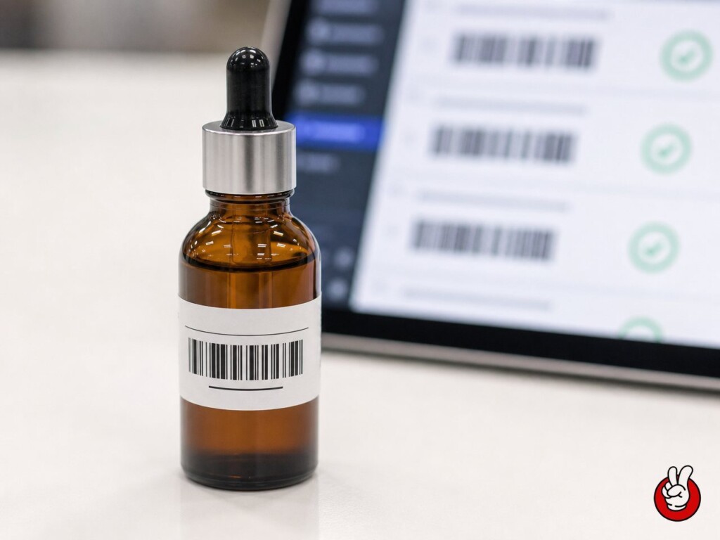 Every CUIGUAI bottle carries a barcode label linked to its lot record; scanning retrieves production, laboratory, and shipment data.