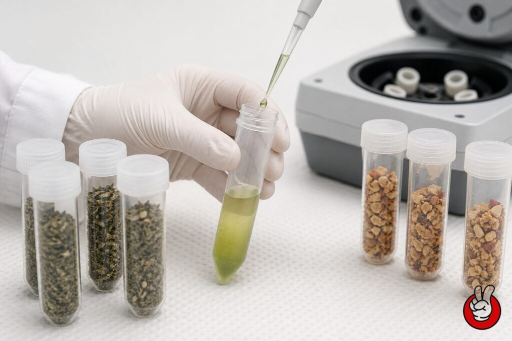 Inside the QuEChERS workflow: acetonitrile extraction, dispersive SPE cleanup, and why it makes 500-compound pesticide panels affordable for every batch.