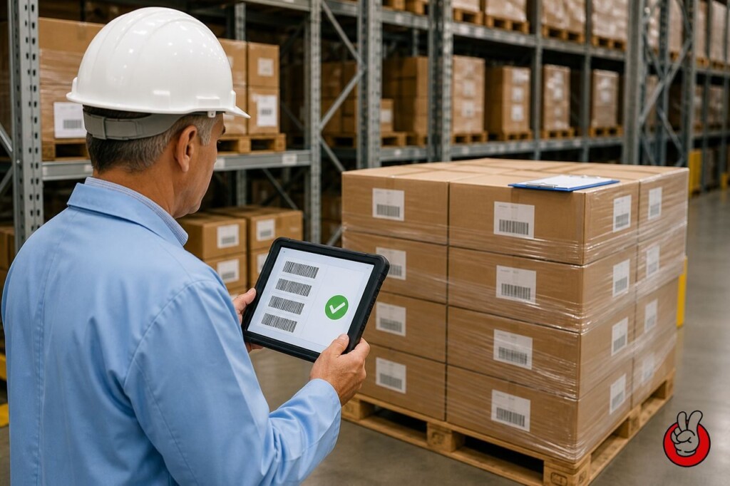 Quality supervisors verify batch status on ruggedized tablets, linking warehouse pallets to electronic batch records and certificates of analysis.