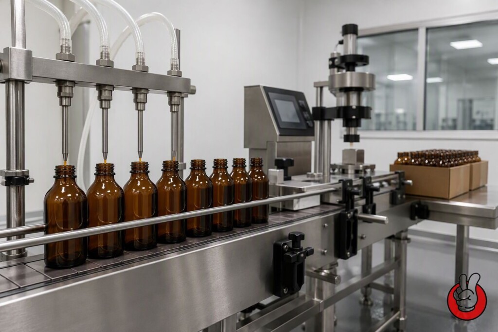 Filling and packing lines operate under GMP controls with inline weight verification, line clearance checks, and batch-code application on every container.