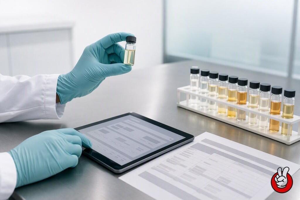 CAS-level ingredient specifications and concentrations are compiled from CUIGUAI flavour documentation before an EU-CEG dossier is drafted.
